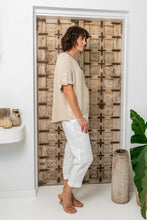 Load image into Gallery viewer, See Saw - Mixed Linen T-Shirt - Flax
