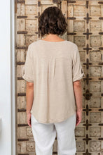 Load image into Gallery viewer, See Saw - Mixed Linen T-Shirt - Flax
