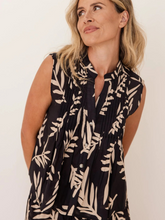 Load image into Gallery viewer, See Saw - 100% Cotton Pintuck Top - Leaf Print
