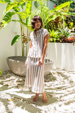 Load image into Gallery viewer, See Saw - Twisted Sleeve Top - Bronze Stripe
