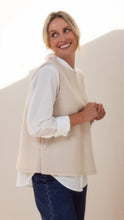Load image into Gallery viewer, See Saw - Cream Wool Side Button Vest
