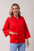 Load image into Gallery viewer, See Saw - Zip Collar Sweater - Chili
