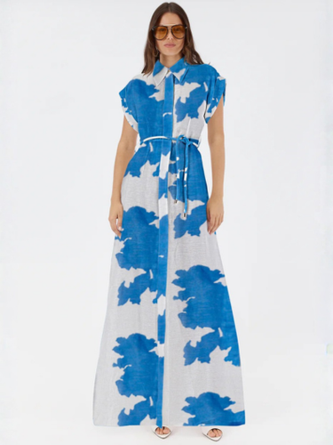 Sofia Irina - Leanne Shirt Dress - Blue Floral