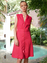 Load image into Gallery viewer, The Dreamer Label - Summer Linen Dress - Raspberry
