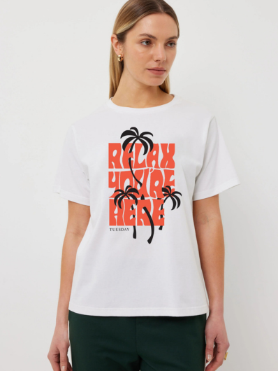 Tuesday - Band Tee - Relax White