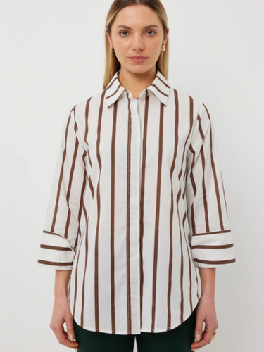 Tuesday - Mark Shirt - Choc Stripe