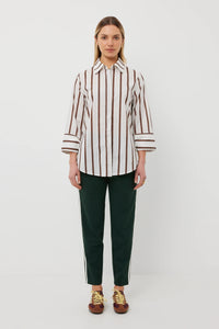 Tuesday - Mark Shirt - Choc Stripe
