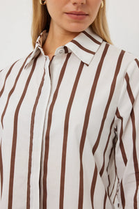 Tuesday - Mark Shirt - Choc Stripe