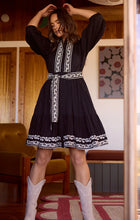 Load image into Gallery viewer, Talisman - Cala Dress - Black w/ Off White
