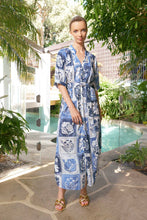 Load image into Gallery viewer, The Dreamer Label - Taylor Botanical Ankle Dress - Denim
