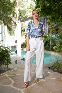 The Dreamer Label - Taylor Botanical Blouse - Denim