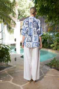 The Dreamer Label - Taylor Botanical Blouse - Denim