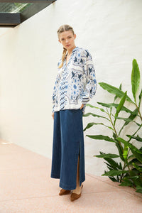 The Dreamer Label- Chloe Bird Blouse - White