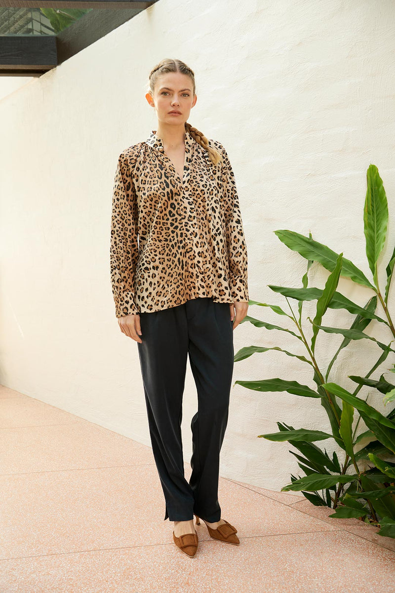 The Dreamer Label - Chloe Leopard Blouse – Indigoandme