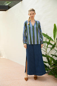 The Dreamer Label - Nola Sun Silk Blouse - Green