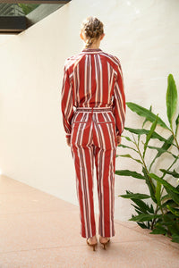 The Dreamer Label - Nola Sun Silk Blouse - Red