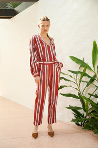 The Dreamer Label - Nola Sun Silk Blouse - Red