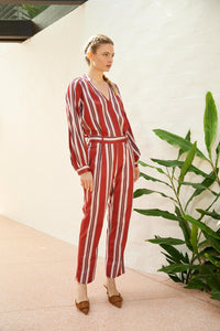 The Dreamer Label - Nola Sun Silk Blouse - Red