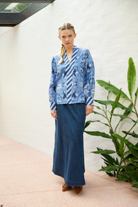 The Dreamer Label - Skye Bird Blouse - Blue