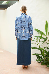 The Dreamer Label - Skye Bird Blouse - Blue
