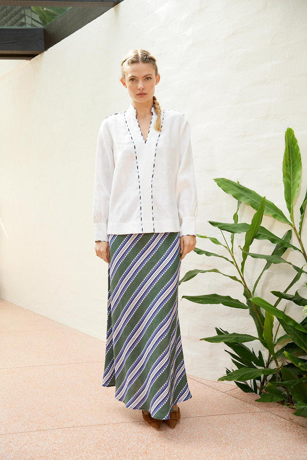 The Dreamer Label - Skye Linen Blouse - White