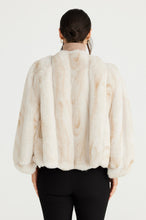 Load image into Gallery viewer, Holiday Trading &amp; Co - Victoria Fur Cape - Linear Vanilla
