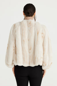 Holiday Trading & Co - Victoria Fur Cape - Linear Vanilla