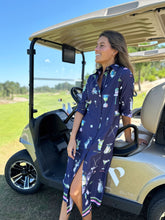 Load image into Gallery viewer, Vilagallo - Isota Navy Golf Shirt Dress
