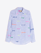 Load image into Gallery viewer, Vilagallo - Mafalda Stripe Linen Embroidered Shirt
