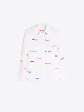Load image into Gallery viewer, Vilagallo - Mafalda White Linen Embroidered Shirt

