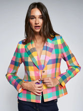 Load image into Gallery viewer, Vilagallo - Natalia Multicolour Gingham Jacket
