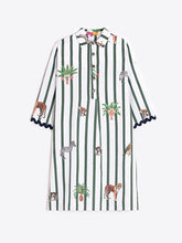 Load image into Gallery viewer, Vilagallo - Tyanna Dress - Green Stripes
