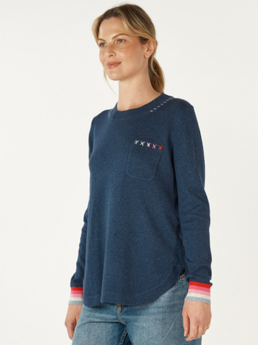 Zaket & Plover - Handwork Curve Jumper - Denim