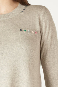 Zaket & Plover - Handwork Curve Jumper - Marl