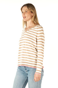 Zaket & Plover - Essential Stripe V Neck Sweater