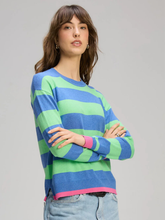 Load image into Gallery viewer, Zaket &amp; Plover - Stripe Clash Knit - Blueberry
