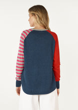 Load image into Gallery viewer, Zaket &amp; Plover - Spot + Stripe Crew - Denim
