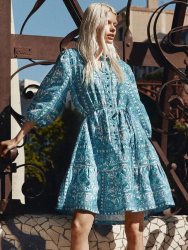 Zoe Kratzmann - Beacon Dress - Sapphire Tile