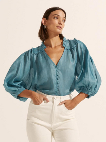 Zoe Kratzmann - Brigade Top - Seablue