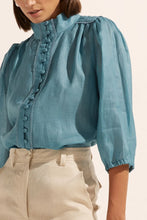Load image into Gallery viewer, Zoe Kratzmann - Ramie Outlook Top - Seablue

