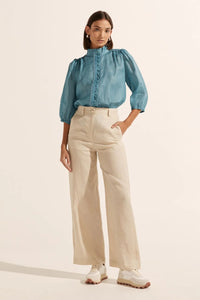 Zoe Kratzmann - Ramie Outlook Top - Seablue