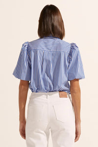 Zoe Kratzmann - Perch Top - Pacific Stripe