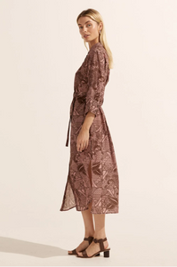 Zoe Kratzmann - Pinpoint Dress - Cacao Batik