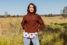 Load image into Gallery viewer, See Saw - Pointelle Knit Top -  Copper

