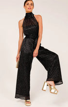 Load image into Gallery viewer, Sacha Drake | Marble Sky Jumpsuit | Black Multi Lurex
