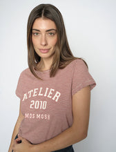 Load image into Gallery viewer, Mos Mosh - Camp O-SS Stripe Tee - Cowhide
