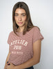 Mos Mosh - Camp O-SS Stripe Tee - Cowhide