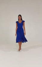 Load and play video in Gallery viewer, Sacha Drake - Sienna Sunset Dress in Marine
