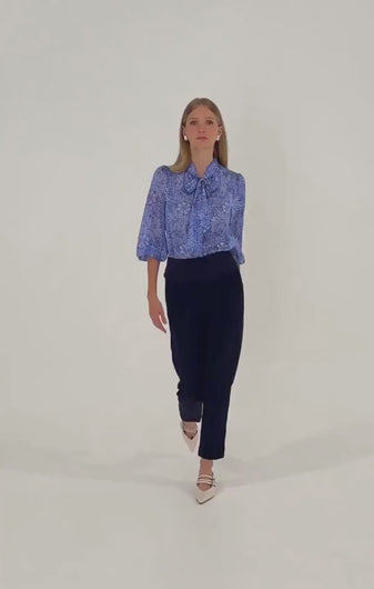 Sacha Drake - Mountain Blue Bird Blouse - Periwinkle Flower
