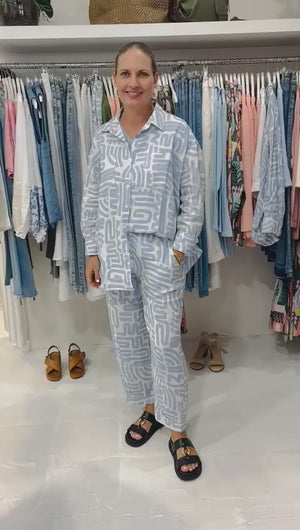 Ridley - Hadley Pant - Fuju Print Blue